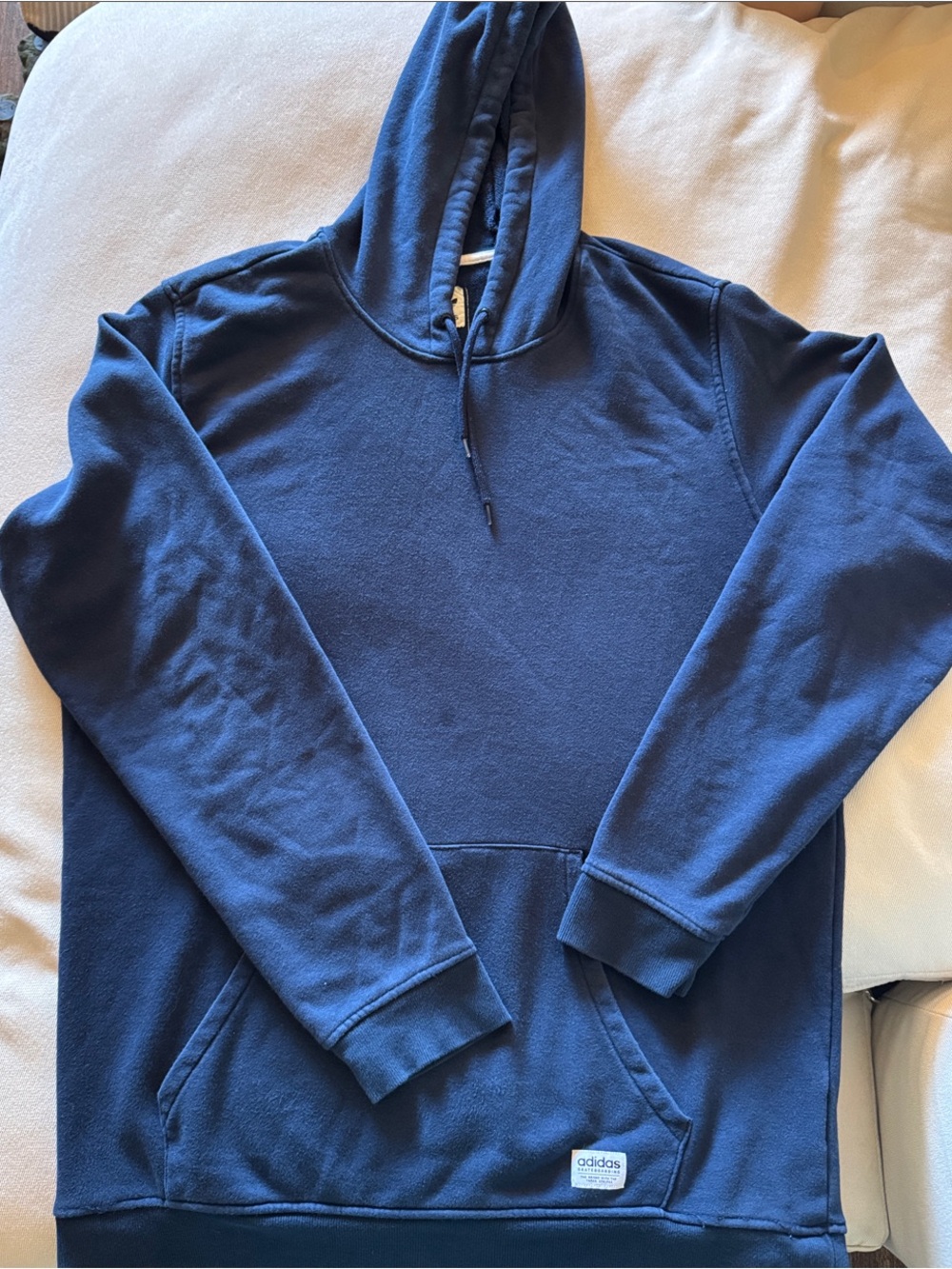 Adidas Men's Navy Blue Zip-Up Hoodie